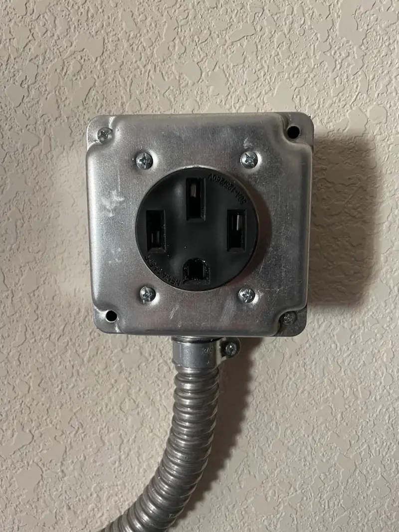 NEMA 14-50 outlet installed for Smart Home Electrical in Tomahawk